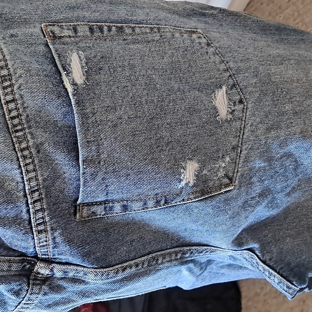 Drawstring Distressed Jeans - Picture 8 of 9
